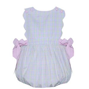 Pastel plaid bubble with bows